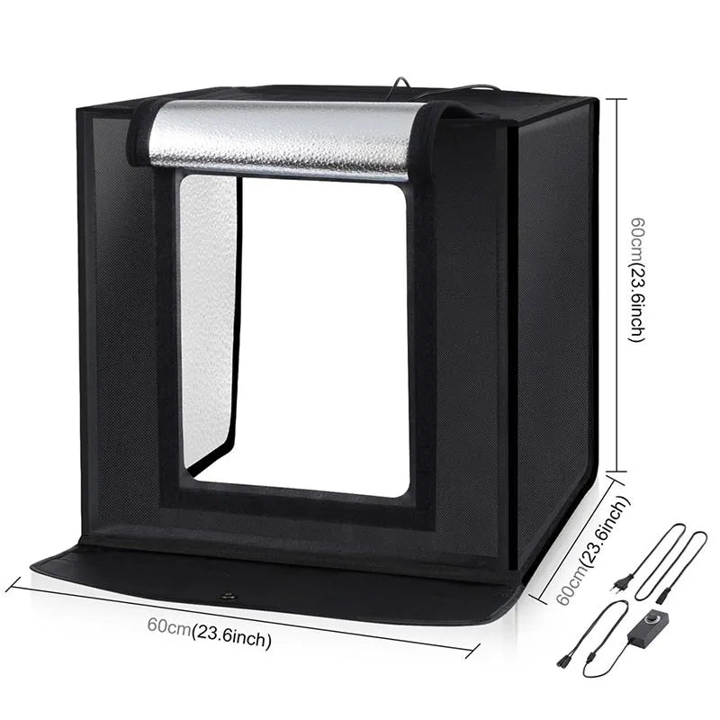 Cutie foto profesională/cort pentru fotografiere de produse 60x60x60cm — Mai Mult Confort