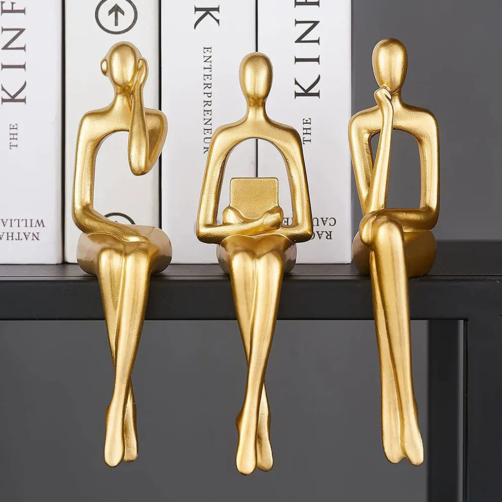 Set 3 decorative aurii din rasina — Confort Practic Pentru Casa Ta