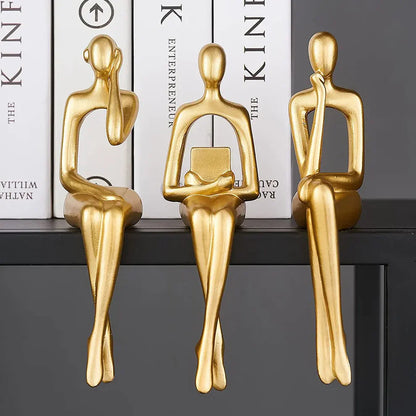 Set 3 decorative aurii din rasina — Confort Practic Pentru Casa Ta
