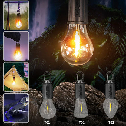Set 4 becuri LED Retro cu decor de iluminare — Ambient Modern Pentru Acasă