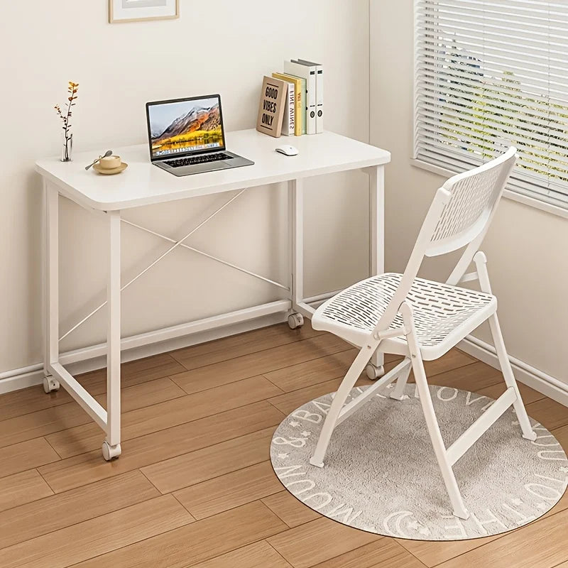 Birou compact cu roti 60x40x75 cm pentru laptop sau birou — Confort Practic Pentru Casa Ta