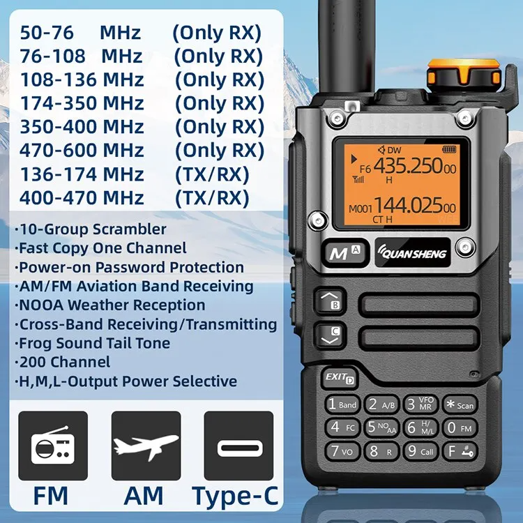Radio emisie-receptie Walkie Talkie Quansheng UV-K5 5W — Utilitate Smart Zi de Zi