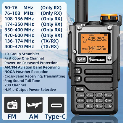 Radio emisie-receptie Walkie Talkie Quansheng UV-K5 5W — Utilitate Smart Zi de Zi