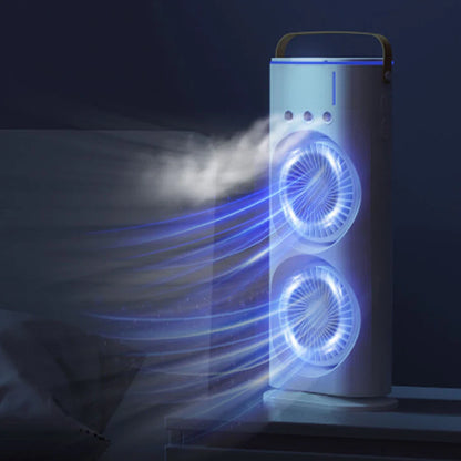 Ventilator portabil de birou cu umidificare prin pulverizare si telecomanda — Utilitate Smart Zi