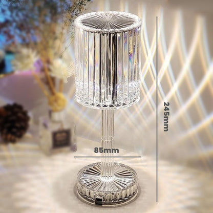 Lampa de masa wireless din cristal acrilic cu touch si — Ambient Modern Pentru Acasă