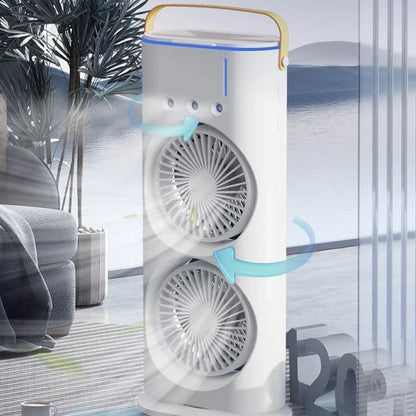 Ventilator portabil de birou cu umidificare prin pulverizare si telecomanda — Utilitate Smart Zi
