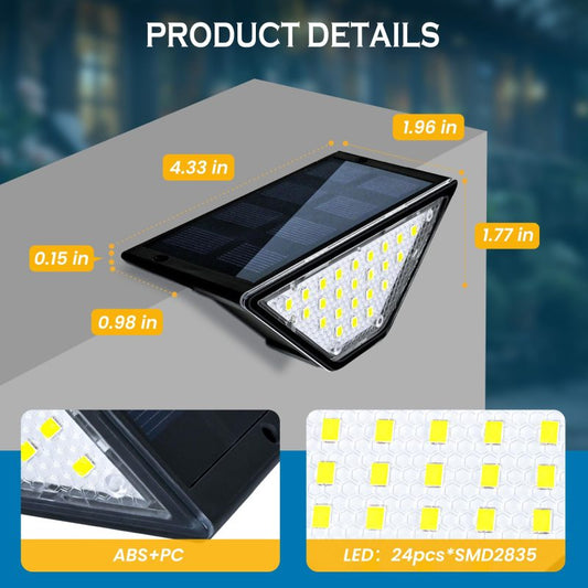 Set 2 Lămpi Solare LED Ultra-Subțiri pentru Trepte, Gard și Alei, CLS-IL090
