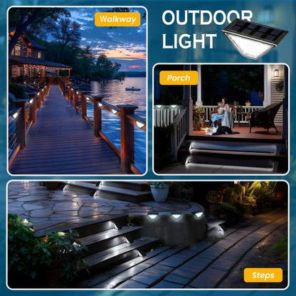 Set 2 Lămpi Solare LED Ultra-Subțiri pentru Trepte, Gard și Alei, CLS-IL090