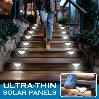 Set 2 Lămpi Solare LED Ultra-Subțiri pentru Trepte, Gard și Alei, CLS-IL090
