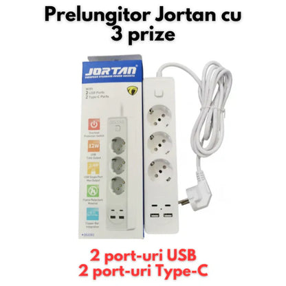 Prelungitor 3 4 sau 5 prize + 2 porturi USB — Utilitate Smart Zi de Zi