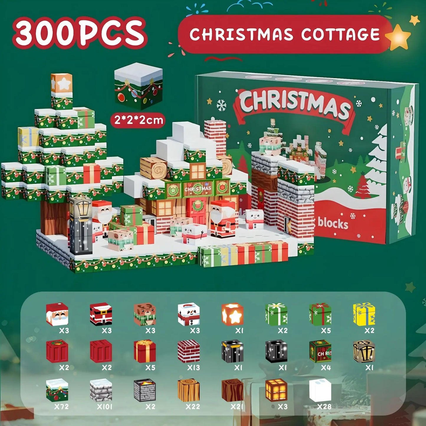 Blocuri magnetice de constructie 3D 2.5 cm — Util Pentru Familie și Copii