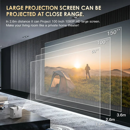 Proiector Portabil P10 Full HD 1080p WiFi & Bluetooth — Utilitate Smart Zi de Zi
