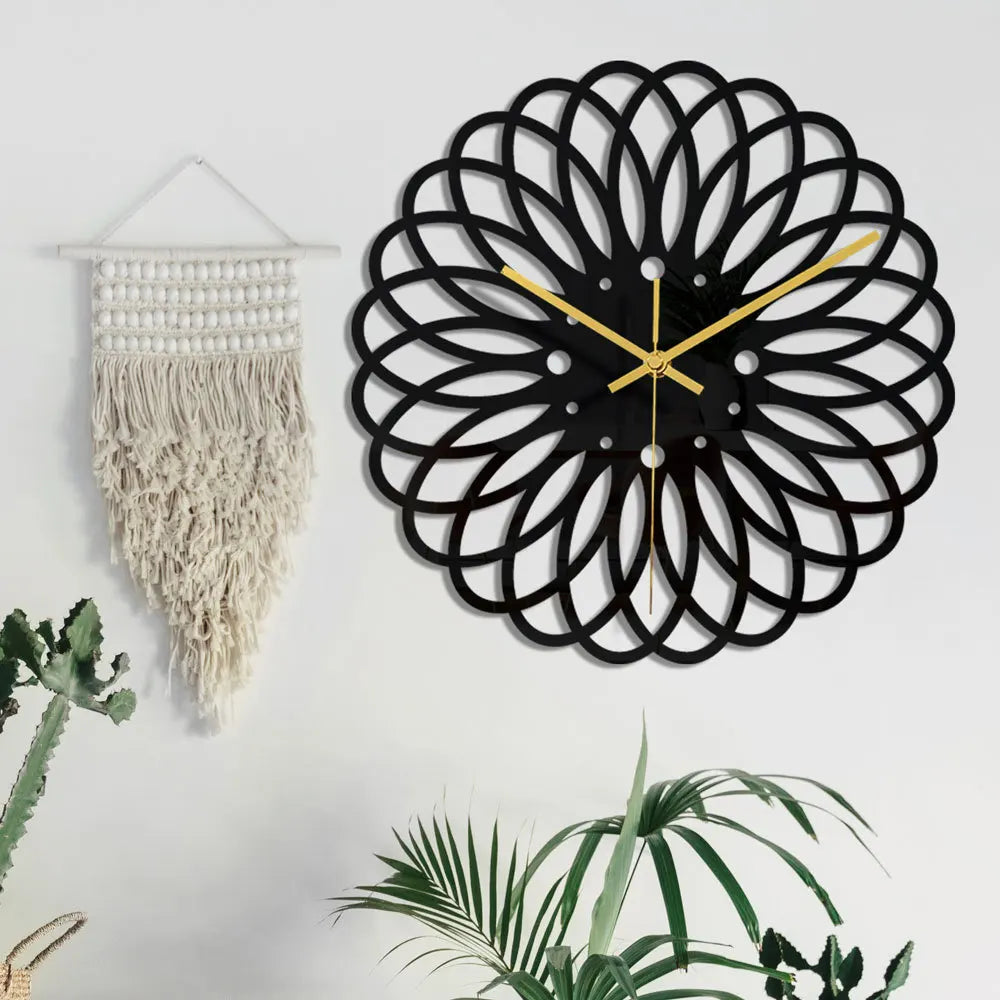 Ceas de perete 30 cm design geometric 3D modern silentios — Confort Practic Pentru Casa Ta