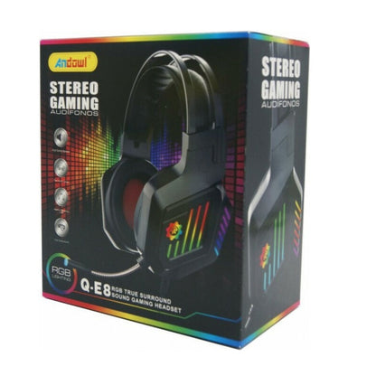 Casti Gaming Andowl Q E8 RGB Over Ear cu Microfon — Utilitate Smart Zi de Zi