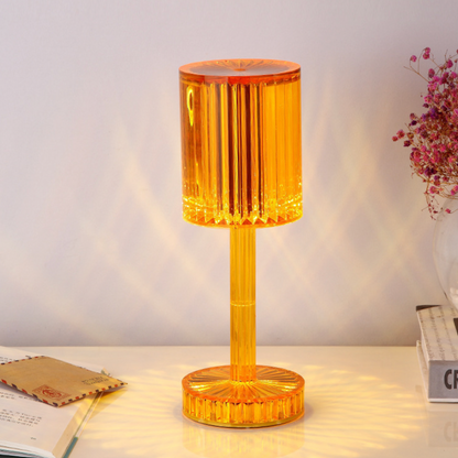 Lampa de masa wireless din cristal acrilic cu touch si — Ambient Modern Pentru Acasă