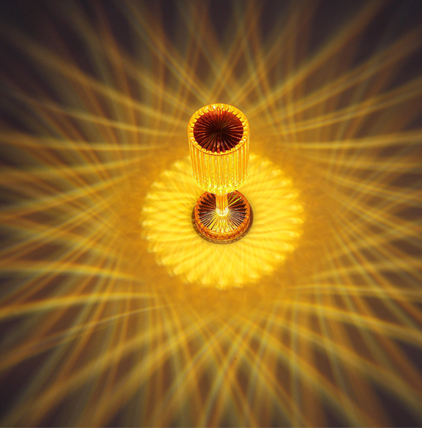 Lampa de masa wireless din cristal acrilic cu touch si — Ambient Modern Pentru Acasă