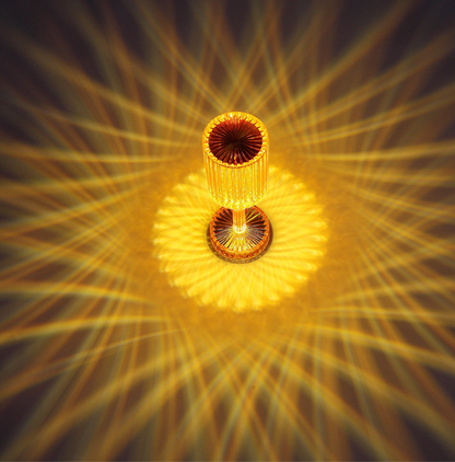 Lampa de masa wireless din cristal acrilic cu touch si — Ambient Modern Pentru Acasă