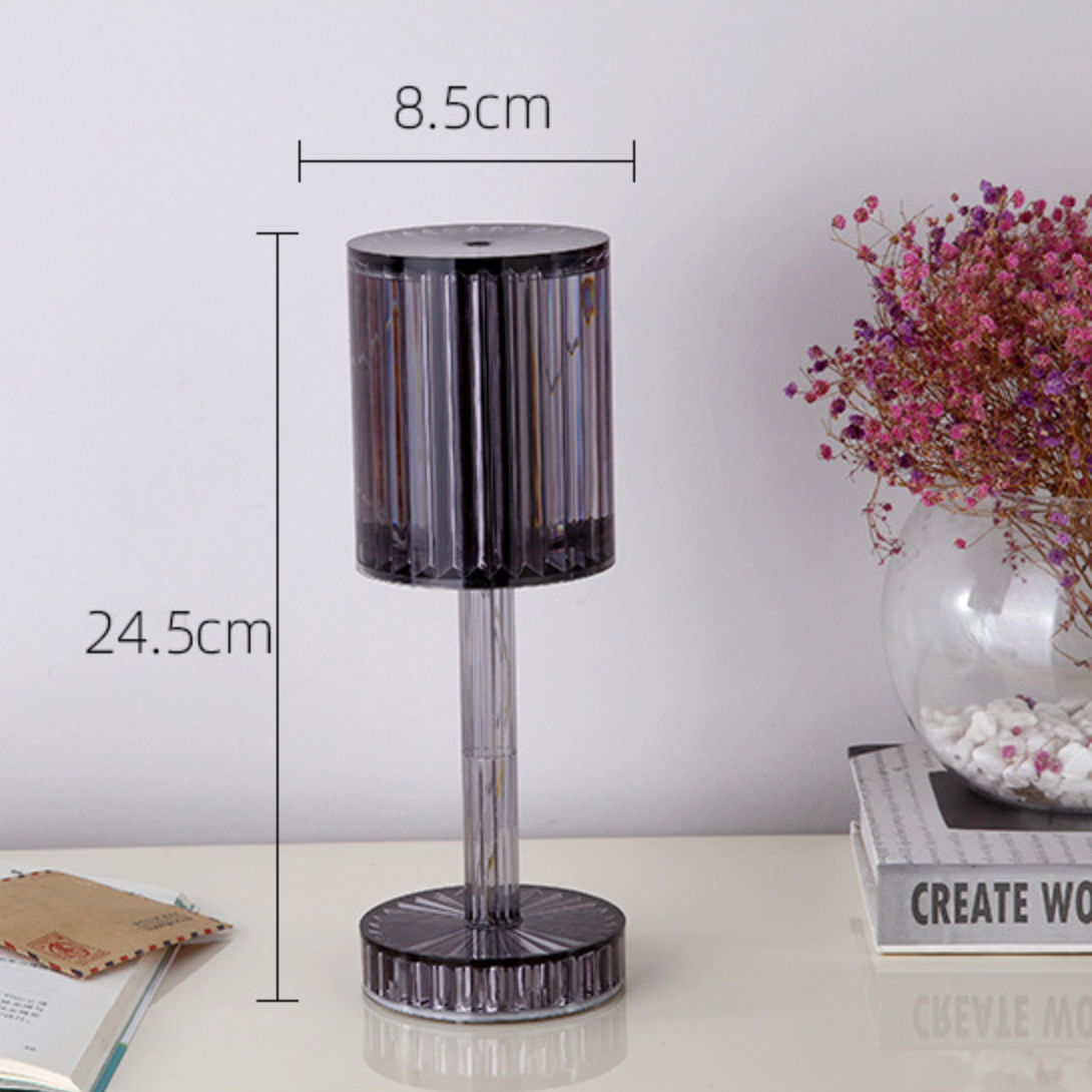 Lampa de masa wireless din cristal acrilic cu touch si — Ambient Modern Pentru Acasă