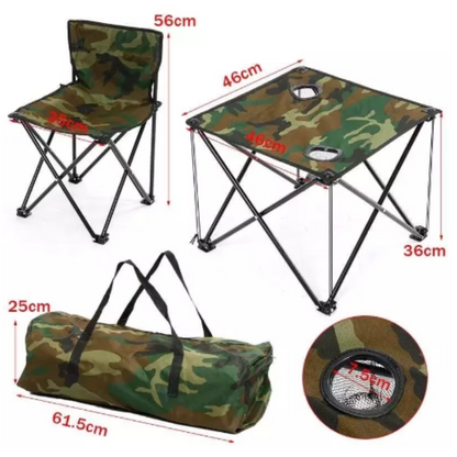 Set masa si scaune pliabile pentru camping — Mai Mult Confort Oriunde