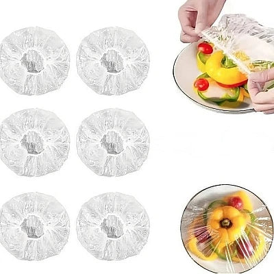 Set 100 huse alimentare de unică folosință cu bandă elastică — Mai Mult Confort în Bucătărie