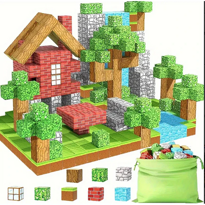 Blocuri magnetice de constructie 3D 2.5 cm — Util Pentru Familie și Copii