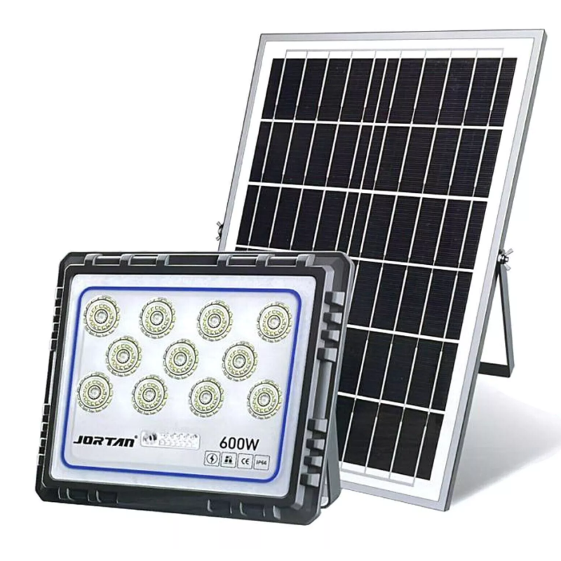 Proiector solar LED Jortan 600/800/1000W cu panou solar IP66 — Ambient Modern Pentru Acasă