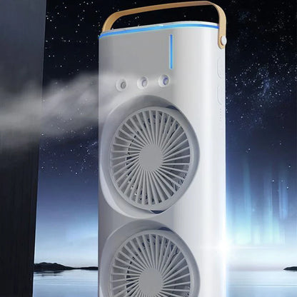 Ventilator portabil de birou cu umidificare prin pulverizare si telecomanda — Utilitate Smart Zi
