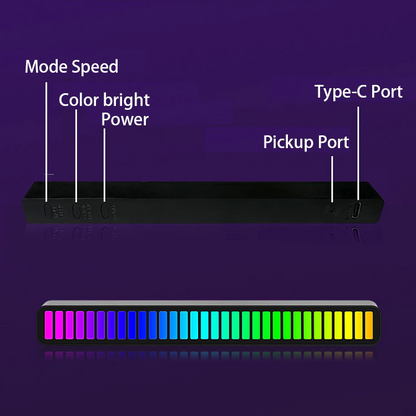Lumina de ritm LED Bar RGB cu lumini ambientale si — Utilitate Smart Zi de Zi