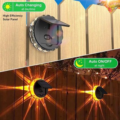 Set 4 X Lampi solare tip floare cu 3 moduri — Ambient Modern Pentru Acasă