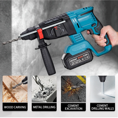 Bormasina cu Percutie Fara Fir Brushless 1850W 2 Acumulatori 18V