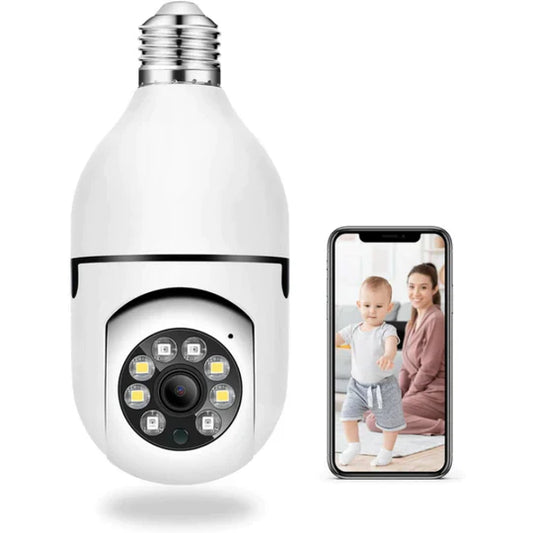 Cameră WiFi Bec 360° cu Monitorizare Video, Night Vision și Control din Telefon, A-172-1