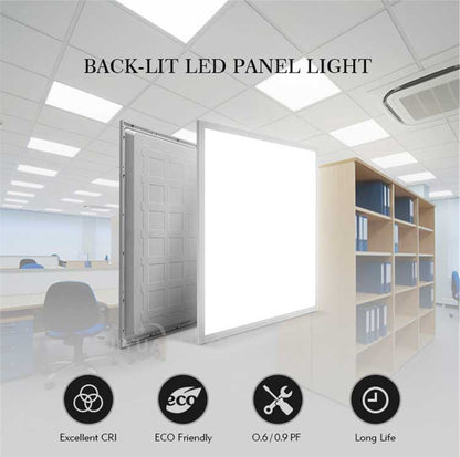 Set 10 Panouri LED 600x600mm, 60W, Încastrate, Lumină Rece, EAZ-IL0107