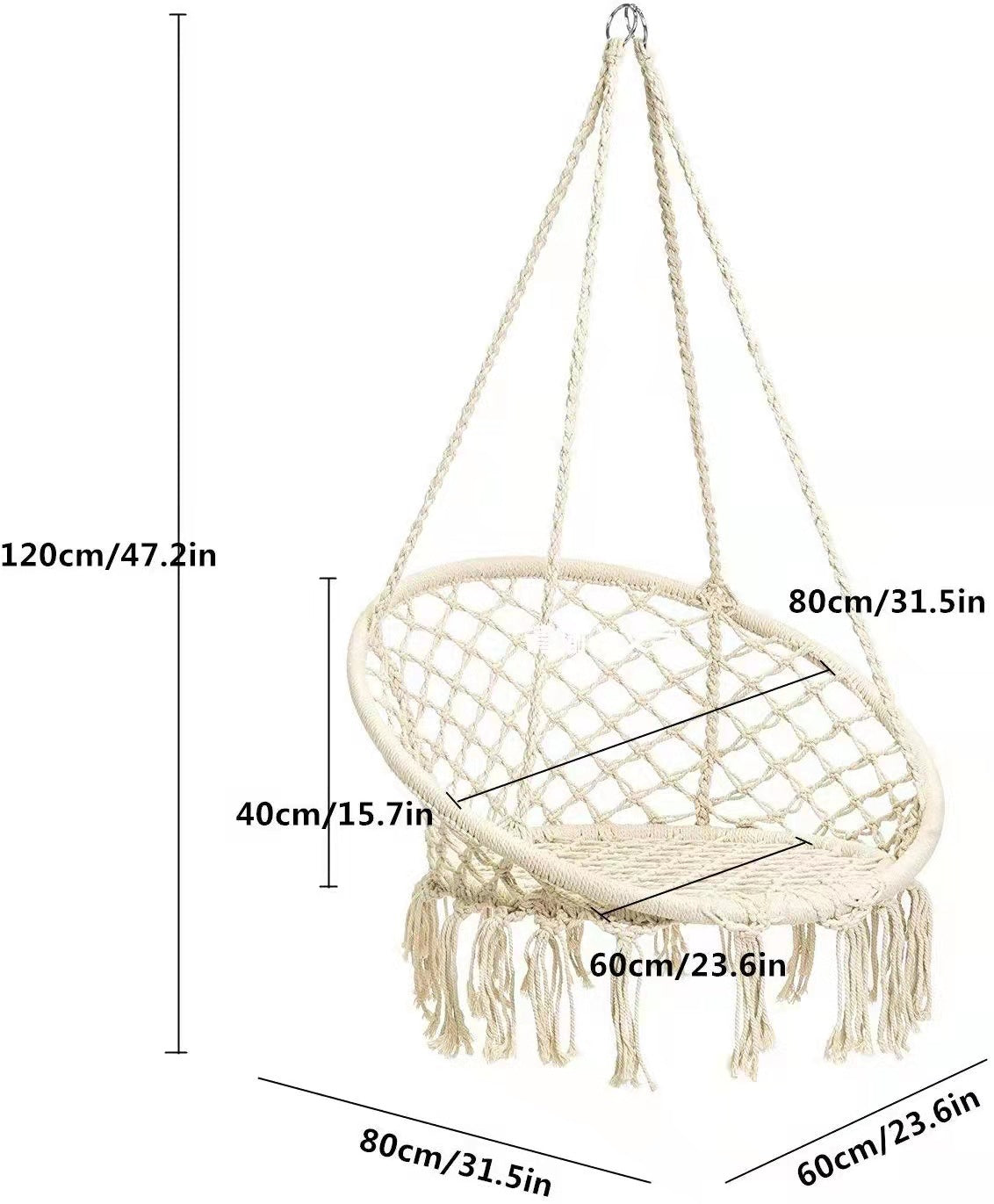 Leagan suspendat pentru curte sau gradina diametru 80cm
