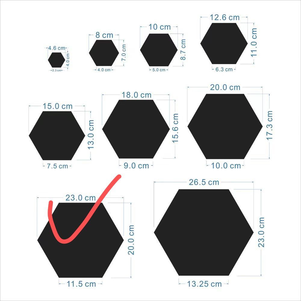 Set 12 oglinzi acrilice autoadezive decorative forma hexagon 20 si — Confort Practic Pentru Casa