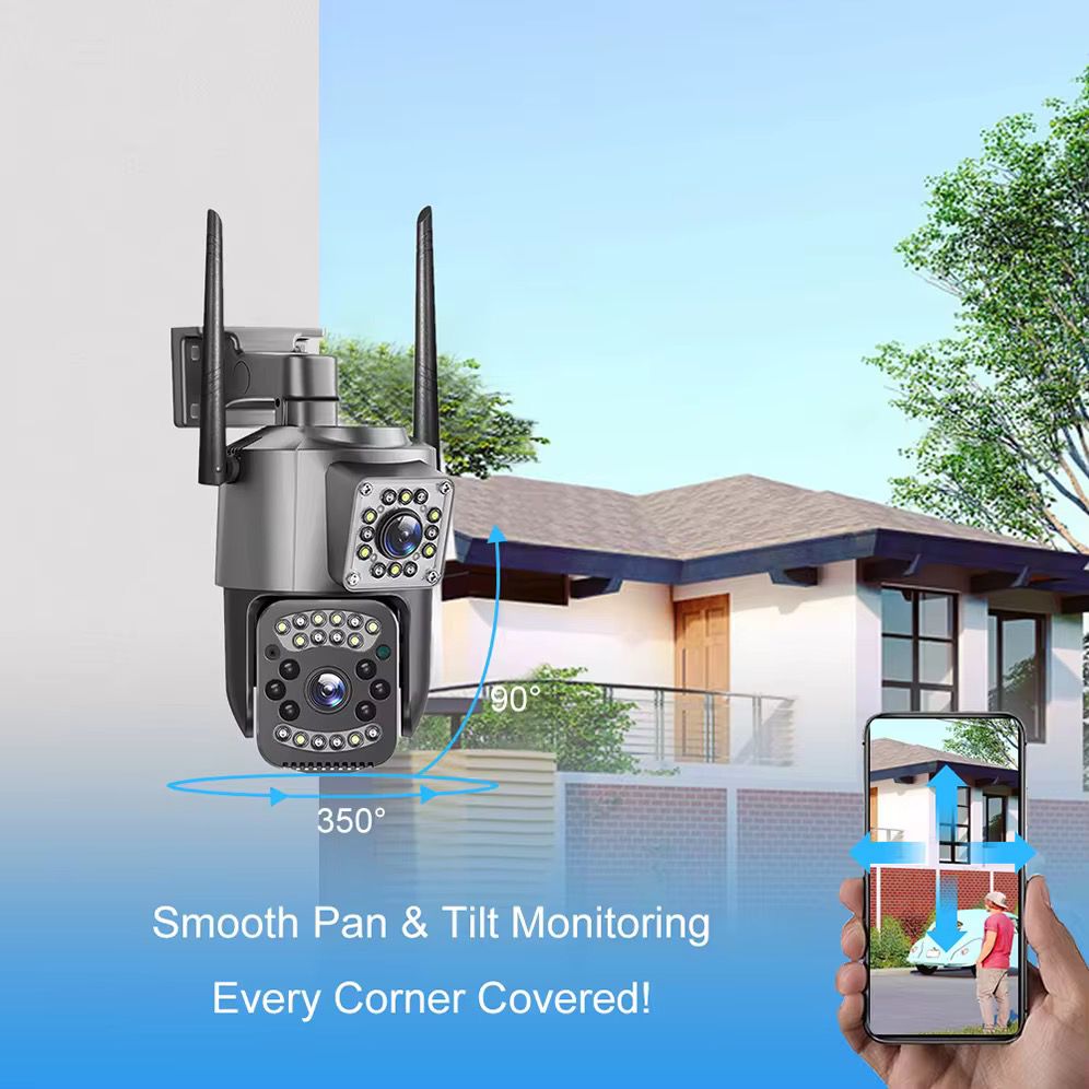 Camera Supraveghere WiFi 4K 8MP Dual Lens PTZ, Zoom 10X, IP66, Night Vision, A-109