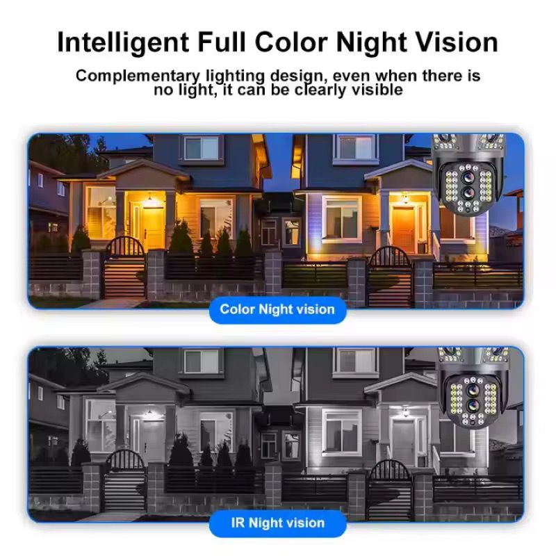 Camera Supraveghere Tripla 4K WiFi PTZ, Zoom 10X, Auto Tracking, IP66, A-108