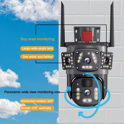 Camera Supraveghere 4G cu Panou Solar, Dual Lens PTZ, Zoom 10X, Audio Bidirectional, IP66, A-105