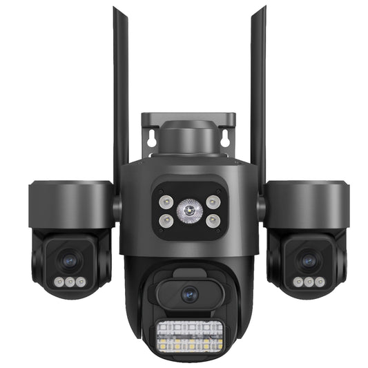 Camera Supraveghere WiFi PTZ 3 Lentile Full HD, Vedere Nocturna Color, AI, IP66, A-101