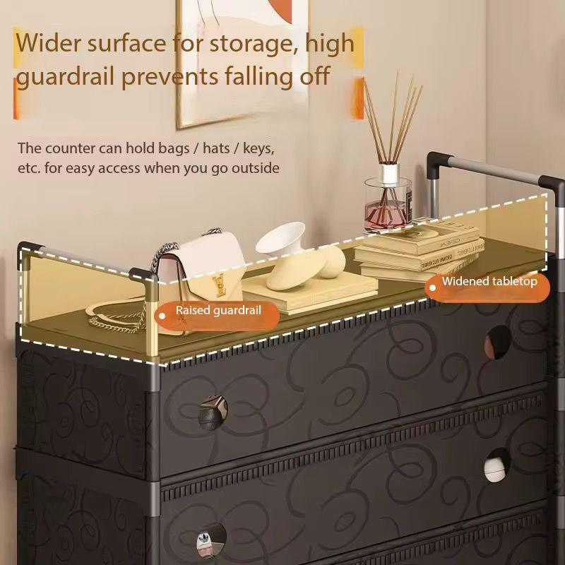 Dulap Multifuncțional pentru Pantofi cu 5 Rafturi, 101x60x30 cm, Negru, A-152-8