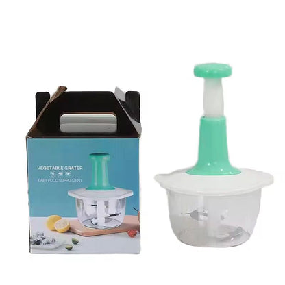 Tocător Manual pentru Legume și Fructe 2L cu Lame Inox, Bol Transparent, A-175-12