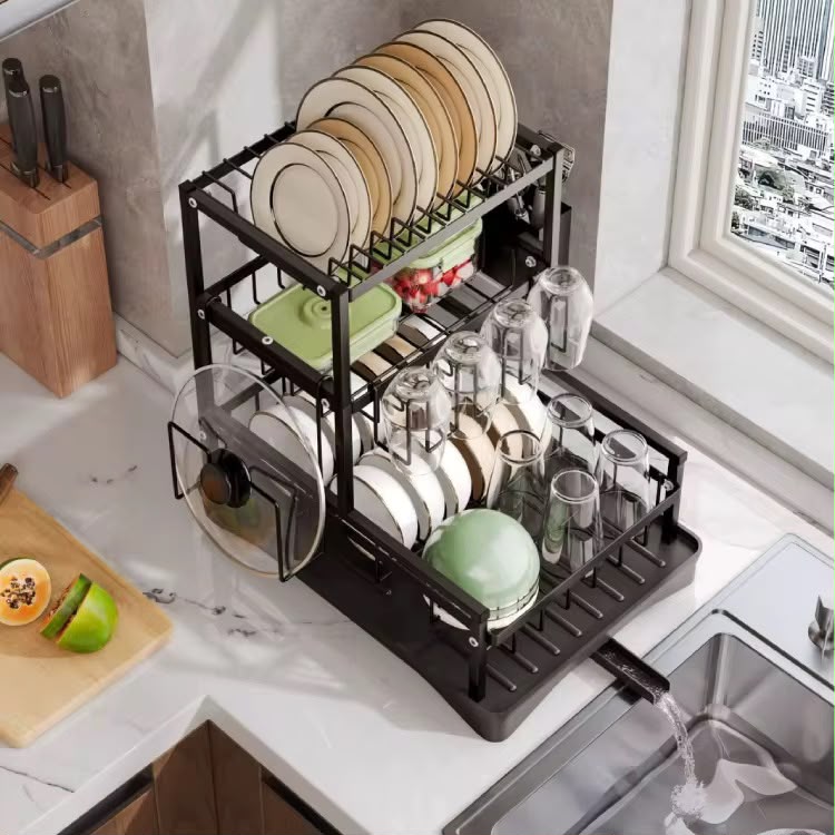 Scurgator de Vase Multifunctional pentru Bucatarie, 2 Niveluri, A-176-9