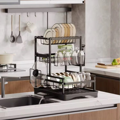 Scurgator de Vase Multifunctional pentru Bucatarie, 2 Niveluri, A-176-9