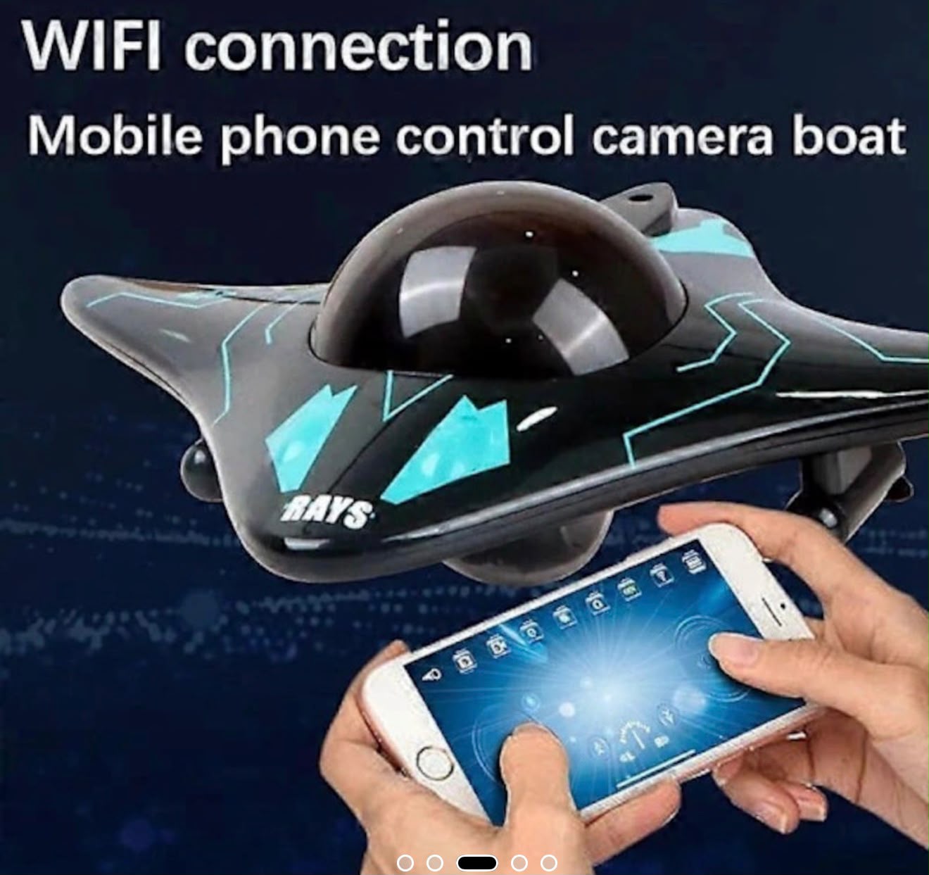 Submarin cu telecomandă și cameră, 6 canale, control din aplicație