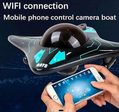 Submarin cu telecomandă și cameră, 6 canale, control din aplicație