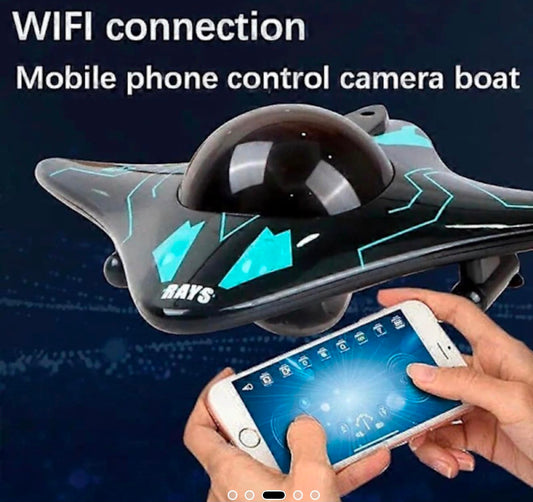 Submarin cu telecomandă și cameră, 6 canale, control din aplicație