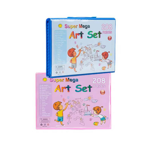Set de pictură și desen pentru copii, 208 piese, în valiză