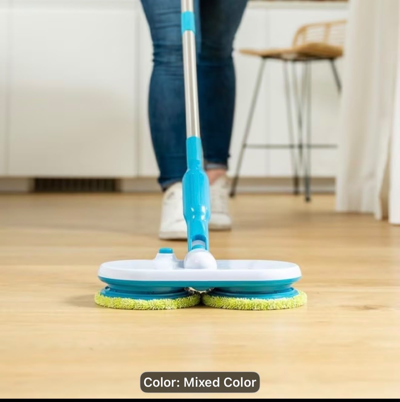 Mop electric rotativ cu două discuri de curățare