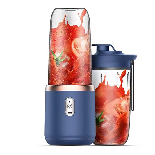 Blender portabil mini reîncărcabil USB cu două recipiente de 400 ml