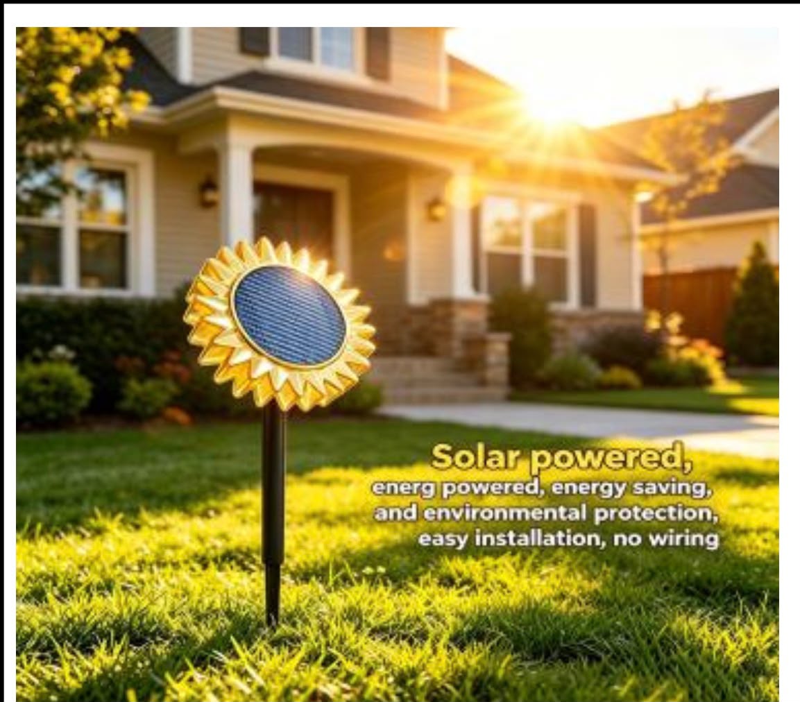 Lampă solară de grădină floarea-soarelui cu LED alb cald