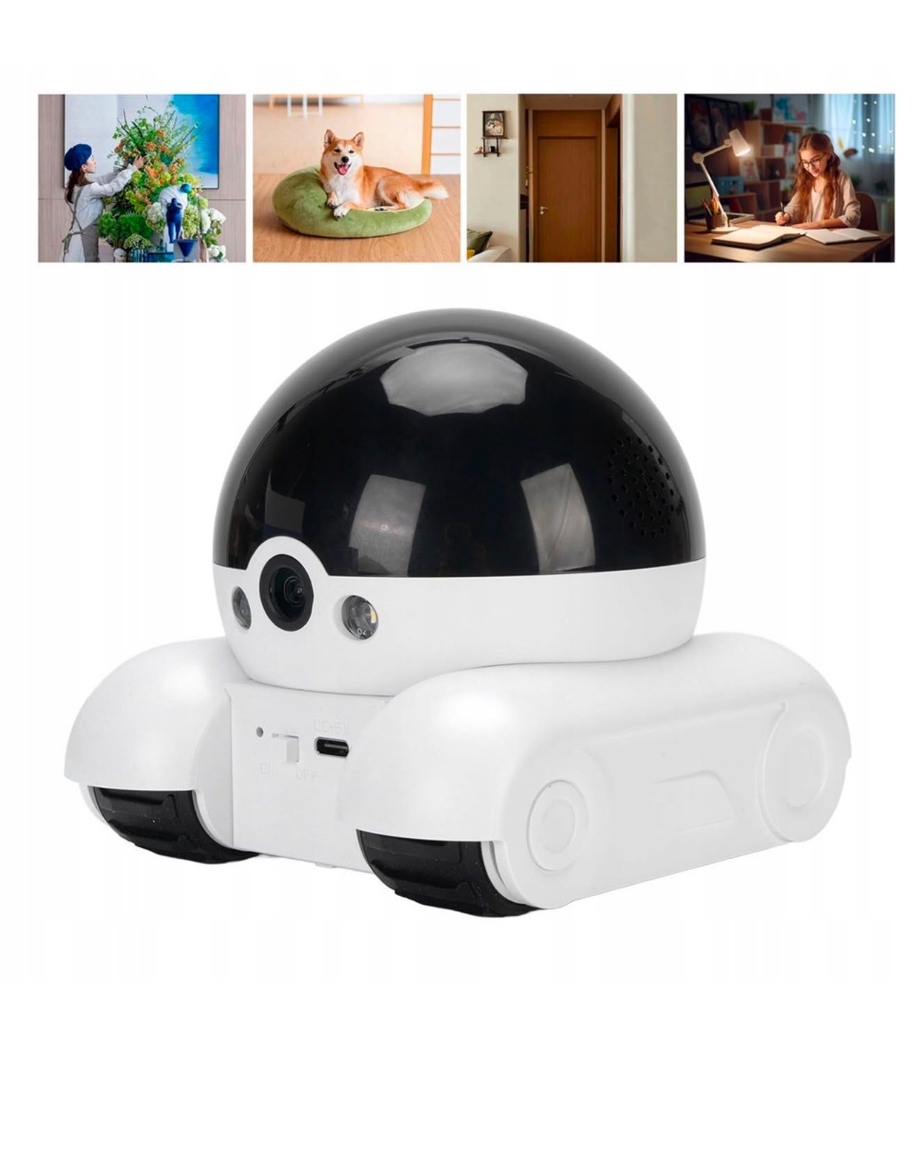 Robot cameră pentru animale controlat din aplicație pe telefon